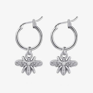 Gold Bee Drop Earrings