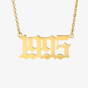 Gold Birth Year Necklace