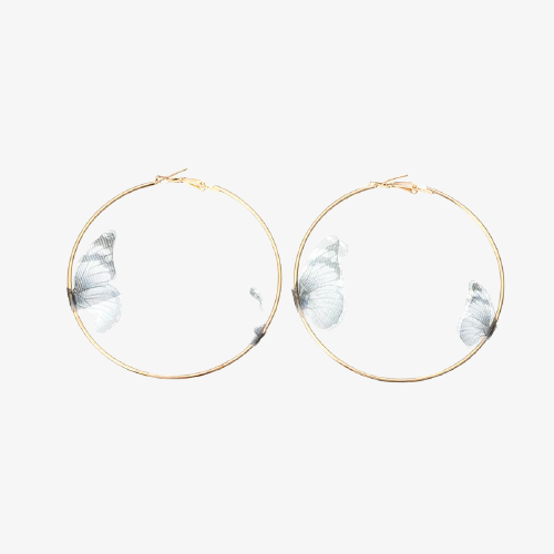 Rivava Butterfly Hoop Earrings