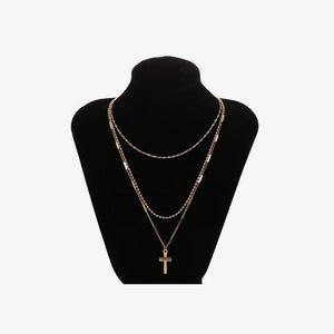 Layered Cross Necklace