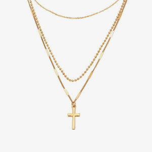 Layered Cross Necklace