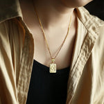 Gold Initial Letter Necklace