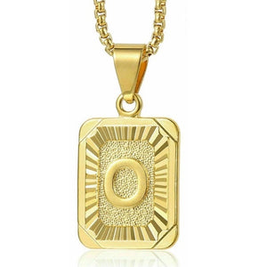 Gold Initial Letter Necklace