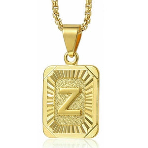 Gold Initial Letter Necklace