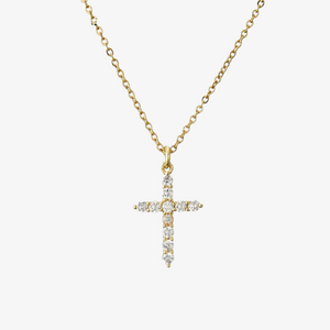 Studded Cross Necklace