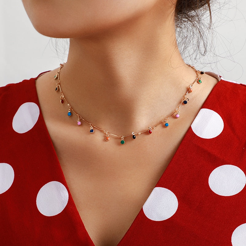 Colorful Stone Choker