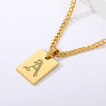 Rock Initial Necklace