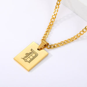 Rock Initial Necklace