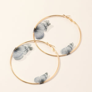 Rivava Butterfly Hoop Earrings