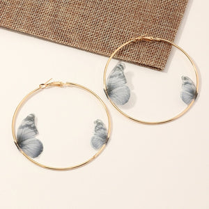 Rivava Butterfly Hoop Earrings