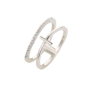 Minimalist Cross Ring