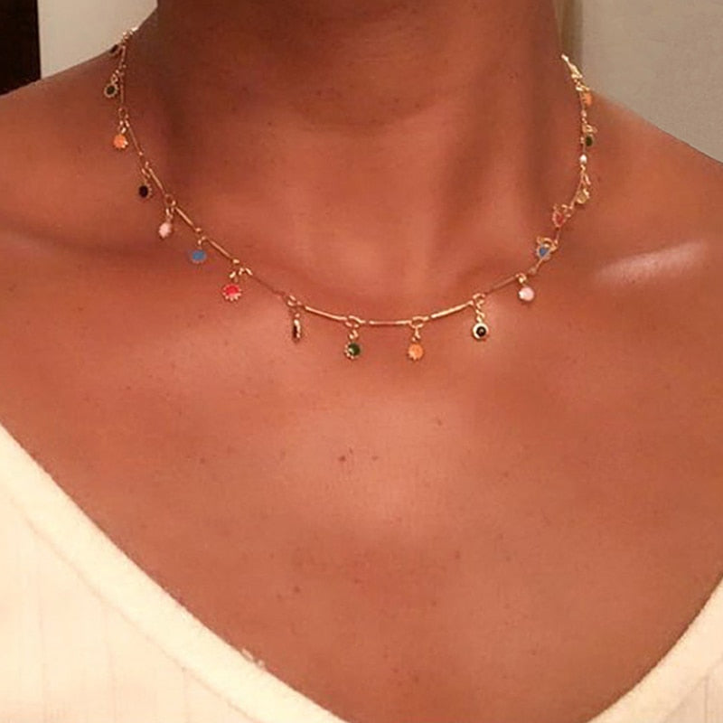 Colorful Stone Choker